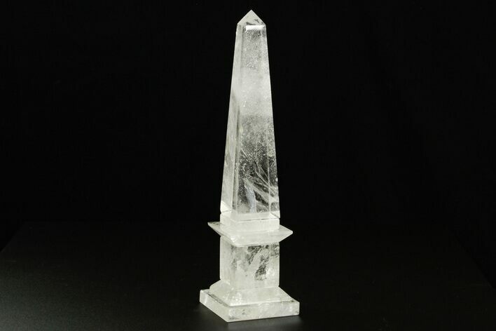 Polished Clear Quartz Obelisk - Madagascar #378869